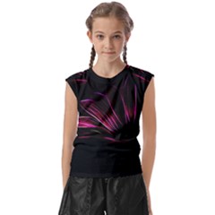 Purple Flower Pattern-design-abstract-background Kids  Raglan Cap Sleeve T-shirt by Amaryn4rt