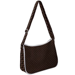 Fabric Pattern Texture Background Zip Up Shoulder Bag by Amaryn4rt