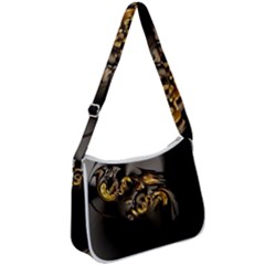 Fractal Mathematics Abstract Zip Up Shoulder Bag by Amaryn4rt
