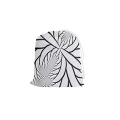 Fractal Symmetry Pattern Network Drawstring Pouch (small) by Amaryn4rt