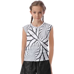 Fractal Symmetry Pattern Network Kids  Raglan Cap Sleeve T-shirt by Amaryn4rt
