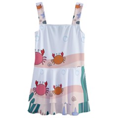 Cartoon Marine Life Marine Drawing Kids  Layered Skirt Swimsuit by Sarkoni