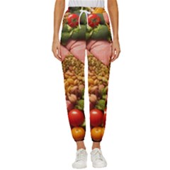 Fruit Snack Diet Bio Food Healthy Women s Cropped Drawstring Pants by Sarkoni