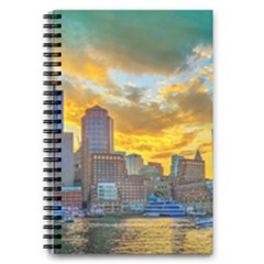 Boston Skyline Cityscape River 5 5  X 8 5  Notebook by Sarkoni
