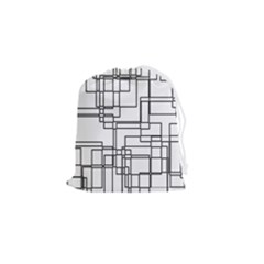 Structure Pattern Network Drawstring Pouch (small) by Amaryn4rt