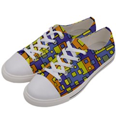 Square Background Background Texture Men s Low Top Canvas Sneakers by Amaryn4rt