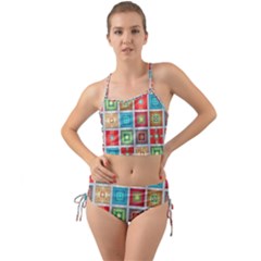 Tiles Pattern Background Colorful Mini Tank Bikini Set by Amaryn4rt