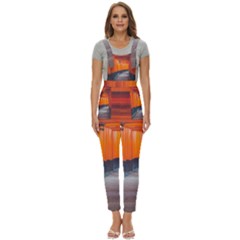 Architecture Art Bright Color Women s Pinafore Overalls Jumpsuit by Amaryn4rt