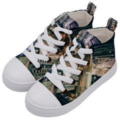 Architecture Buildings City Kids  Mid-top Canvas Sneakers by Amaryn4rt
