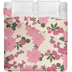 Floral Vintage Flowers Duvet Cover Double Side (king Size) by Dutashop