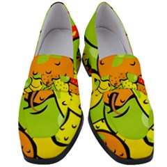 Fruit Food Wallpaper Women s Chunky Heel Loafers by Dutashop