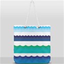 Water Border Water Waves Ocean Sea Full Print Rope Handle Tote (Large) View2