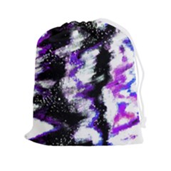 Abstract Canvas Acrylic Digital Design Drawstring Pouch (2xl) by Amaryn4rt