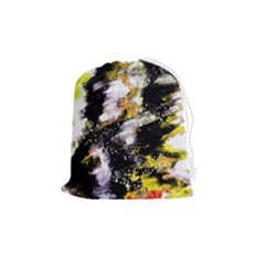 Canvas Acrylic Digital Design Art Drawstring Pouch (medium) by Amaryn4rt