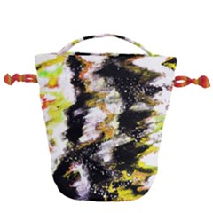 Canvas Acrylic Digital Design Art Drawstring Bucket Bag by Amaryn4rt