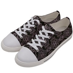 Line Geometry Pattern Geometric Women s Low Top Canvas Sneakers by Amaryn4rt