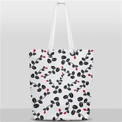 Pattern Flower Design Background Full Print Rope Handle Tote (small) by Ravend