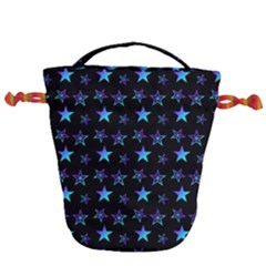 Background Stars Seamless Wallpaper Drawstring Bucket Bag by Ravend
