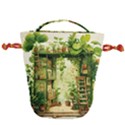 Building Potted Plants Drawstring Bucket Bag View2