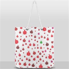 Beetle Animals Red Green Fly Full Print Rope Handle Tote (large) by Amaryn4rt