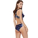 Black Building Lighted Under Clear Sky Low Cut Ruffle Edge Bikini Set View3