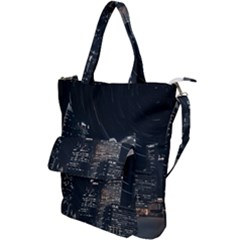Time Lapse Photo Of City Shoulder Tote Bag by Modalart