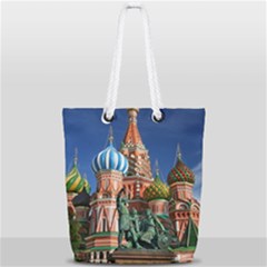 Saint Basil S Cathedral Full Print Rope Handle Tote (small) by Modalart