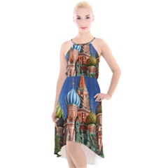 Saint Basil S Cathedral High-low Halter Chiffon Dress  by Modalart
