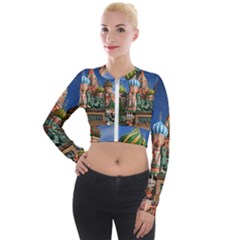 Saint Basil S Cathedral Long Sleeve Cropped Velvet Jacket by Modalart