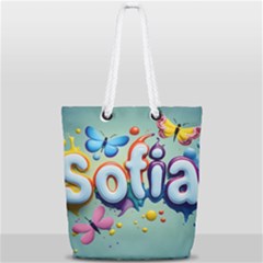 Sofia Full Print Rope Handle Tote (small) by 1212