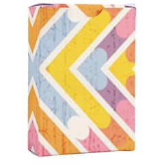 Line Pattern Cross Print Repeat Playing Cards Single Design (rectangle) With Custom Box by Amaryn4rt