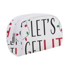 Let s Get Lit Christmas Jingle Bells Santa Claus Make Up Case (small) by Ndabl3x