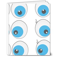 Eyes Comic Cartoon Fun Funny Toon 8  X 10  Hardcover Notebook by Ndabl3x
