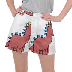 Dinosaur Dragon Drawing Cute Women s Ripstop Shorts by Ndabl3x