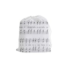 Jingle Bells Song Christmas Carol Drawstring Pouch (medium) by Ndabl3x