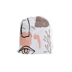 Abstract Art Design Pattern Drawstring Pouch (medium) by Ndabl3x