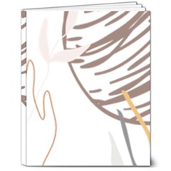 Abstract Hand Vine Lines Drawing 8  X 10  Hardcover Notebook by Ndabl3x