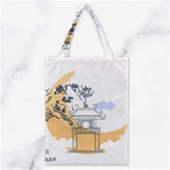 Poster Map Flag Lotus Boat Ha Noi Vietnam Classic Tote Bag by Grandong