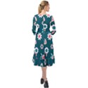 Cute Flowers Seamless Model Spring Ruffle End Midi Chiffon Dress View2