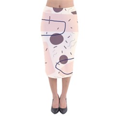 Computer Network Technology Tech Digital Velvet Midi Pencil Skirt by Grandong