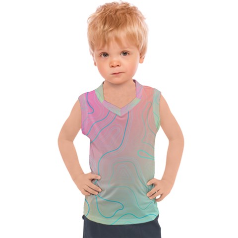 Lines Shapes Stripes Corolla Kids  Sport Tank Top by Grandong