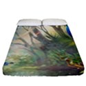 Peafowl Peacock Bird Birds Painting Art Wildlife Fitted Sheet (California King Size) View1