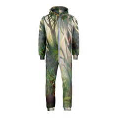 Peafowl Peacock Bird Birds Painting Art Wildlife Hooded Jumpsuit (kids) by Sarkoni