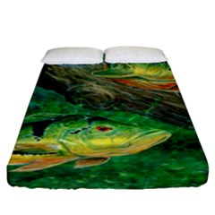 Peacock Bass Fishing Fitted Sheet (king Size) by Sarkoni