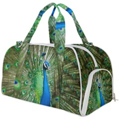 Peafowl Peacock Burner Gym Duffel Bag by Sarkoni