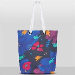 Patterns Rosebuds Full Print Rope Handle Tote (small) by Ndabl3x