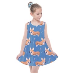 Corgi Patterns Kids  Summer Dress by Ndabl3x