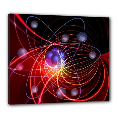 Physics Quantum Physics Particles Canvas 24  X 20  (stretched) by Sarkoni