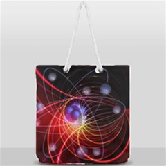Physics Quantum Physics Particles Full Print Rope Handle Tote (large) by Sarkoni