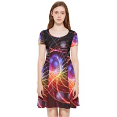 Physics Quantum Physics Particles Inside Out Cap Sleeve Dress by Sarkoni